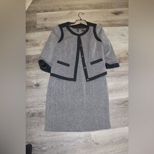 The Limited Black and Gray Skirt Suit